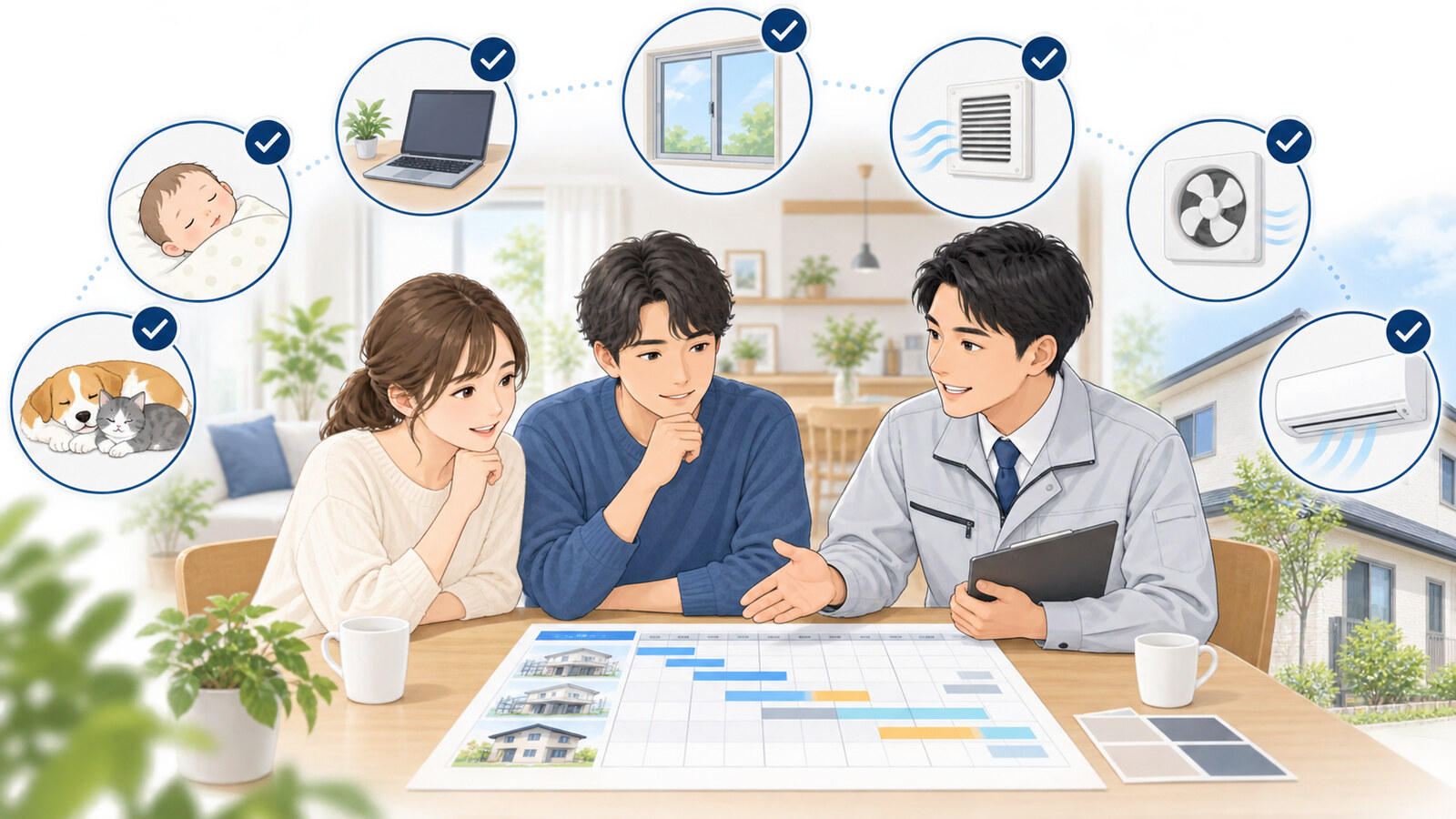 外壁塗装前に家族と施工会社で確認する項目